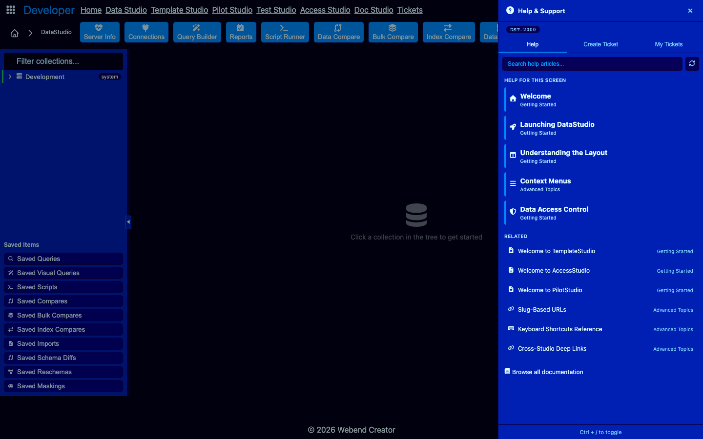 Help Drawer opened — scans page for reference keys
