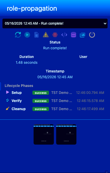 Run detail panel