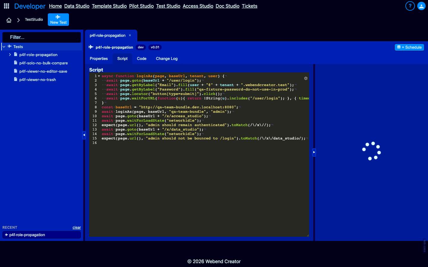 Script editor